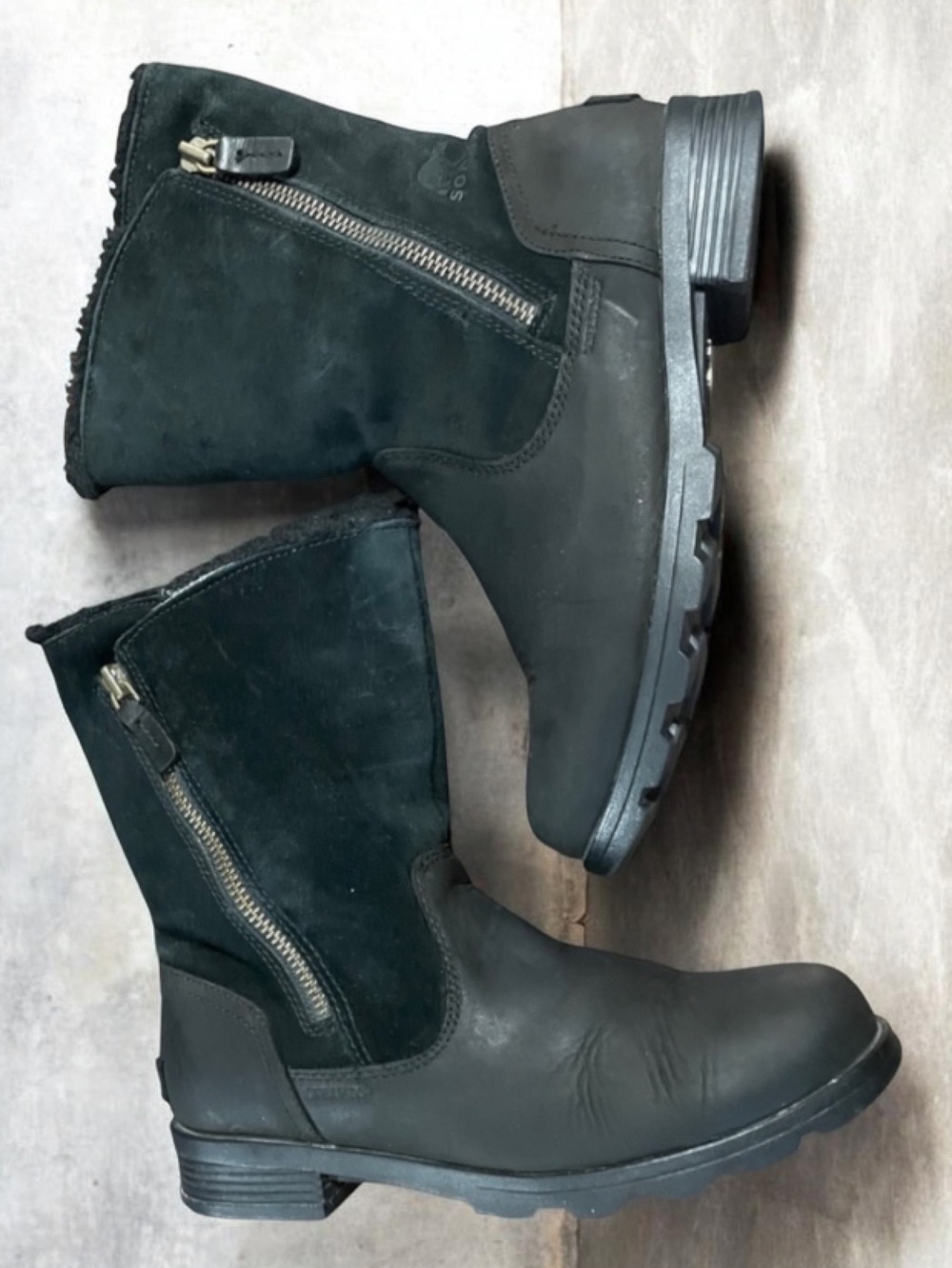Sorely Leather Waterproof Black Winter BotSize 7
